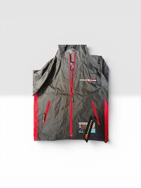 JH Design Dodge Challenger Black and Red Windbreaker Jacket